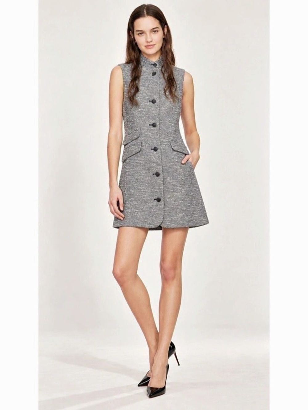 NWT rag & bone Slate Tweed Vest Dress Mini Dress Size 2 NWT